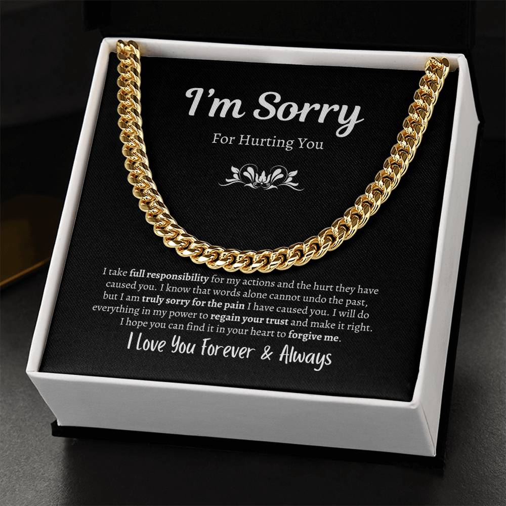 I'm Sorry For Hurting You | Cuban Link Chain