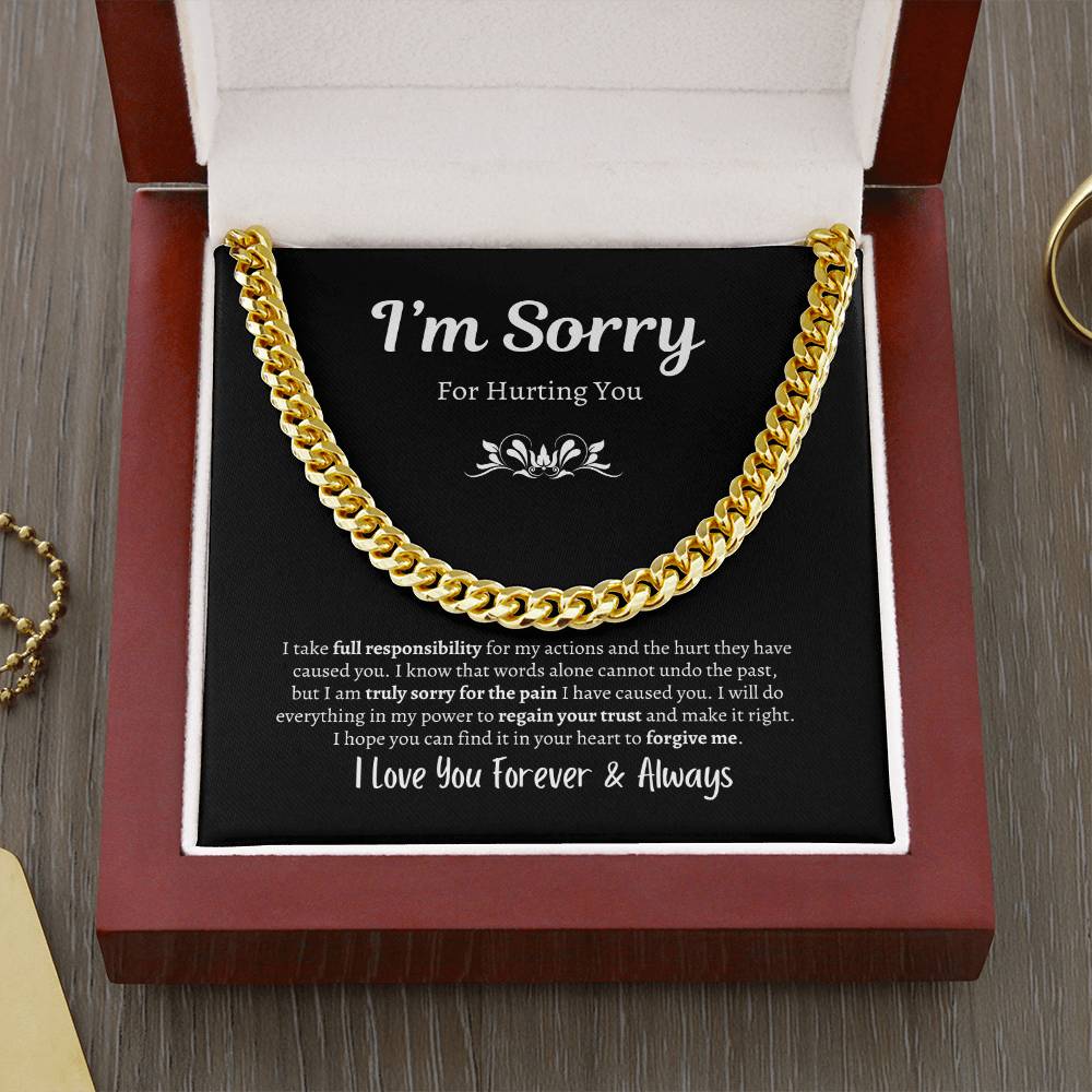 I'm Sorry For Hurting You | Cuban Link Chain