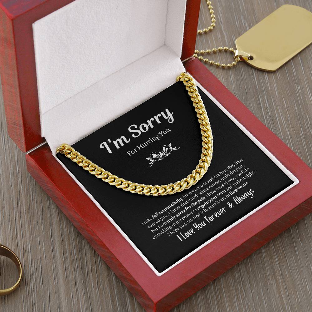 I'm Sorry For Hurting You | Cuban Link Chain