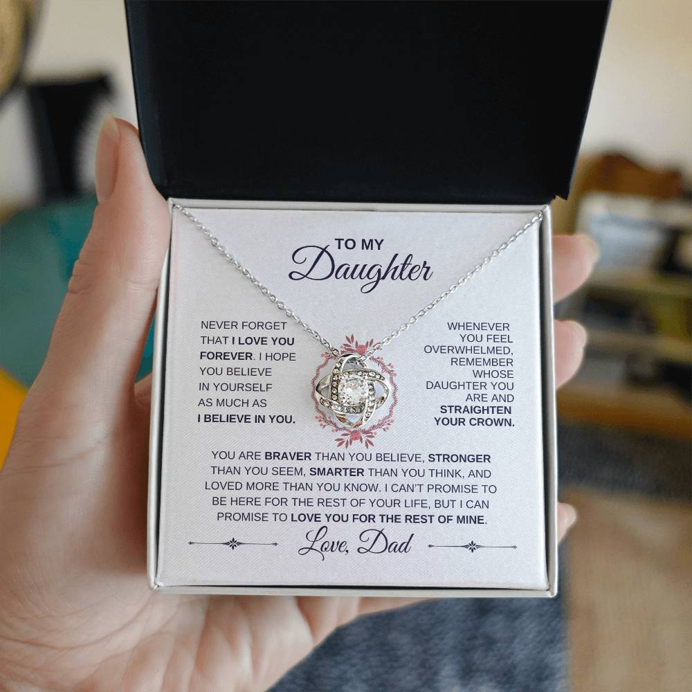 To My Daughter | From Dad | Love Knot Necklace