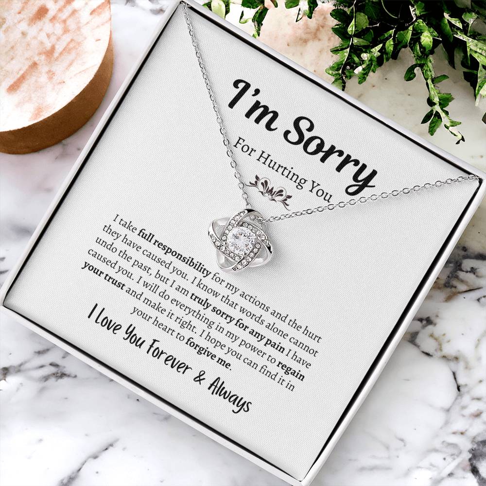 I'm Sorry For Hurting You | Love Knot Necklace