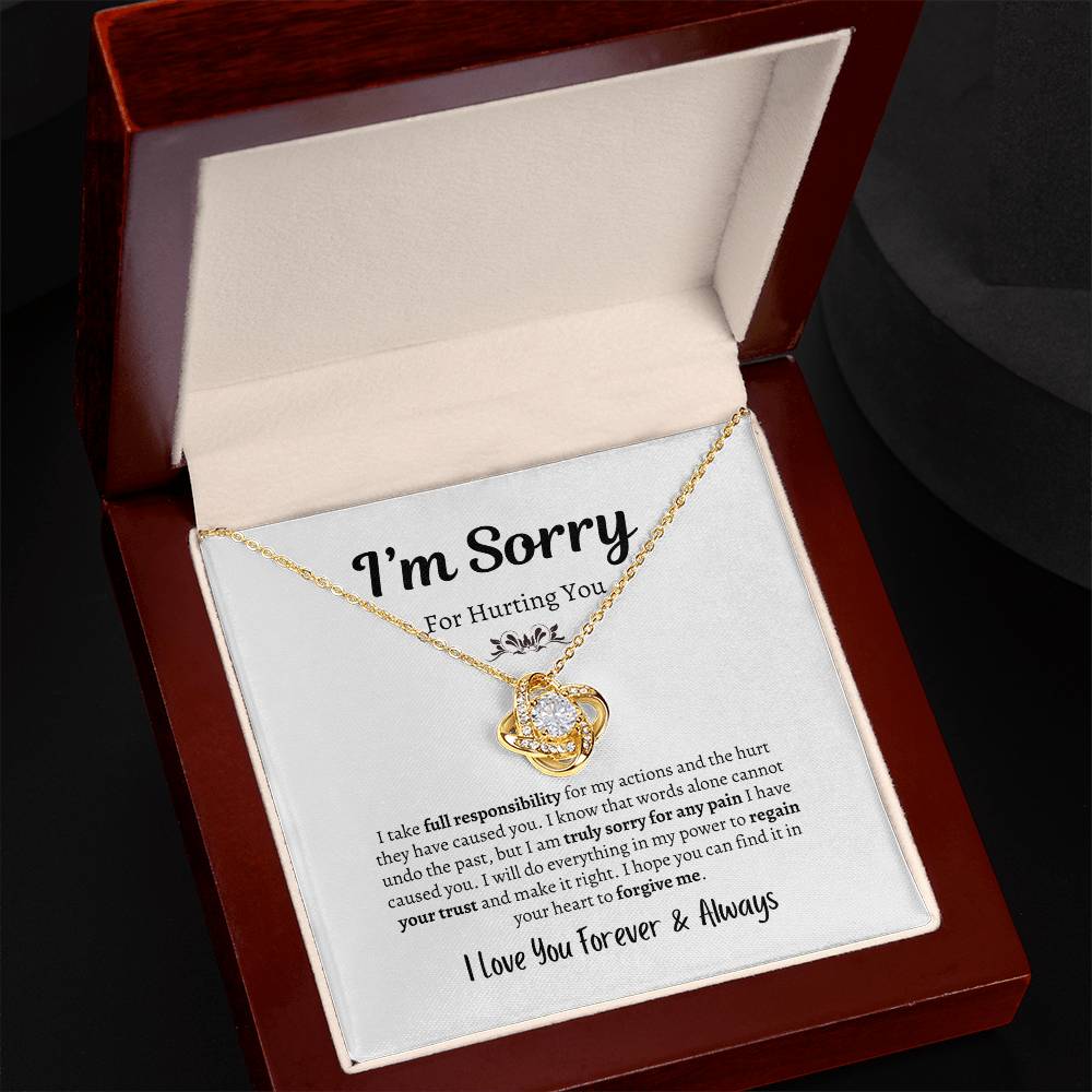 I'm Sorry For Hurting You | Love Knot Necklace