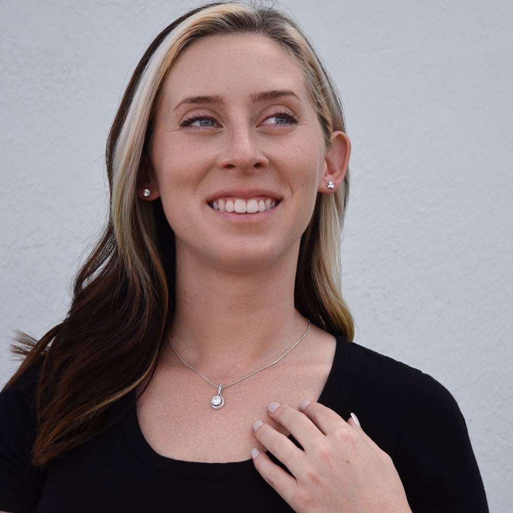 To My Beautiful Granddaughter | Always Be Brave And Be Strong | Eternal Hope Necklace & Earring Set
