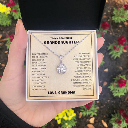 To My Beautiful Granddaughter | Always Be Brave And Be Strong | Eternal Hope Necklace