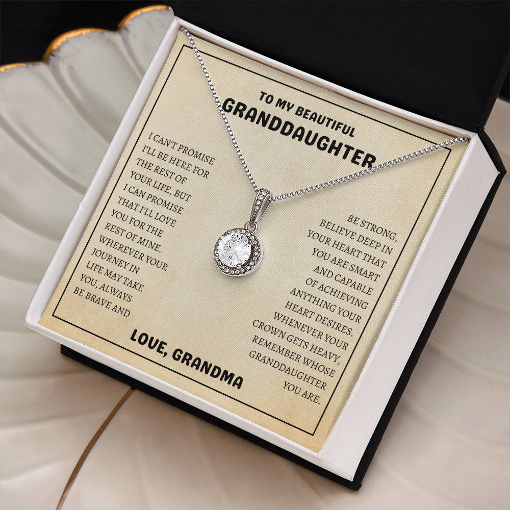 To My Beautiful Granddaughter | Always Be Brave And Be Strong | Eternal Hope Necklace
