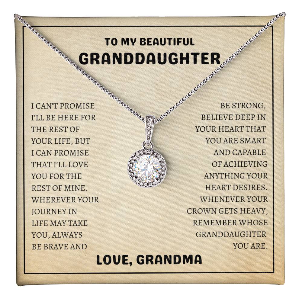 To My Beautiful Granddaughter | Always Be Brave And Be Strong | Eternal Hope Necklace