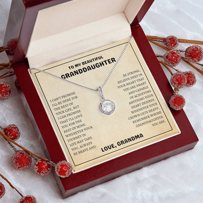 To My Beautiful Granddaughter | Always Be Brave And Be Strong | Eternal Hope Necklace
