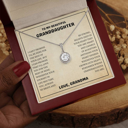 To My Beautiful Granddaughter | Always Be Brave And Be Strong | Eternal Hope Necklace