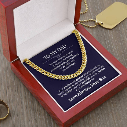 To My Dad | I'm Proud To Call You  My Father - Cuban Link Chain