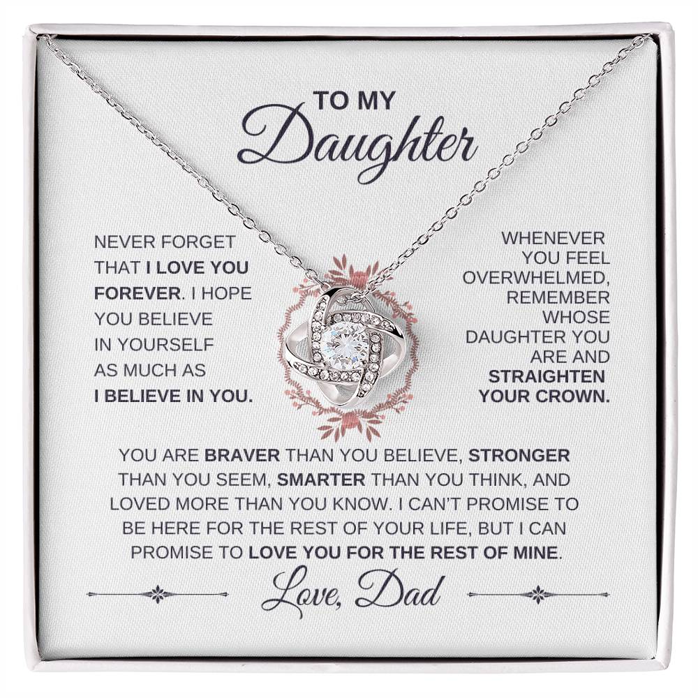 To My Daughter | From Dad | Love Knot Necklace