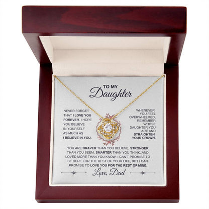 To My Daughter | From Dad | Love Knot Necklace