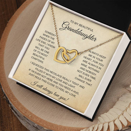 To My Granddaughter | Interlocking Heart Necklace