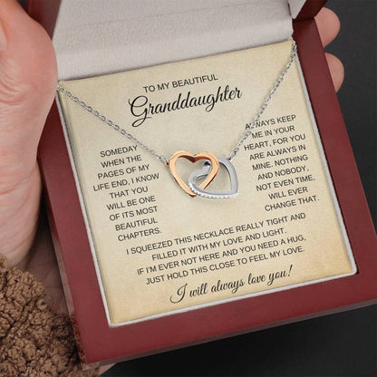 To My Granddaughter | Interlocking Heart Necklace