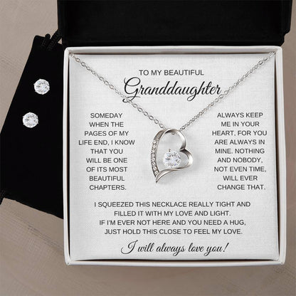 To My Granddaughter | Forever Love Necklace & Earring Set