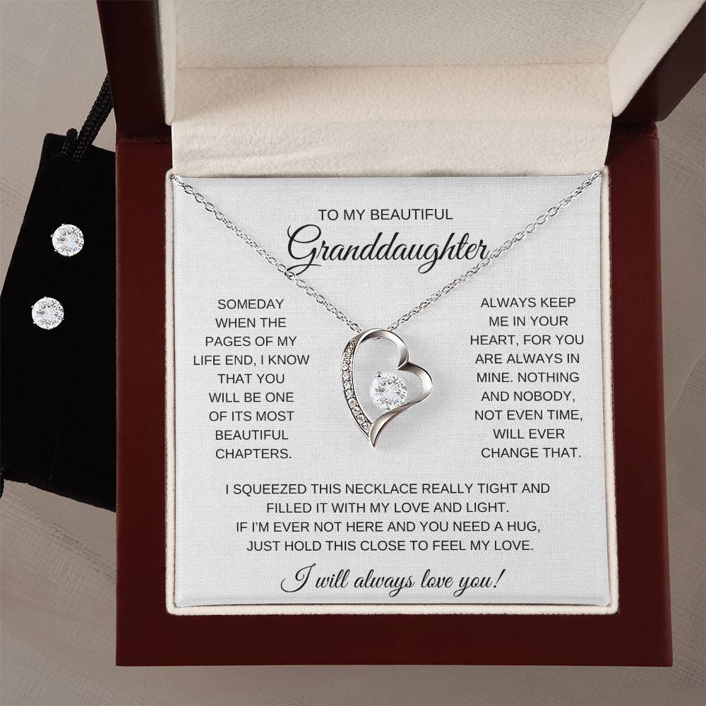 To My Granddaughter | Forever Love Necklace & Earring Set