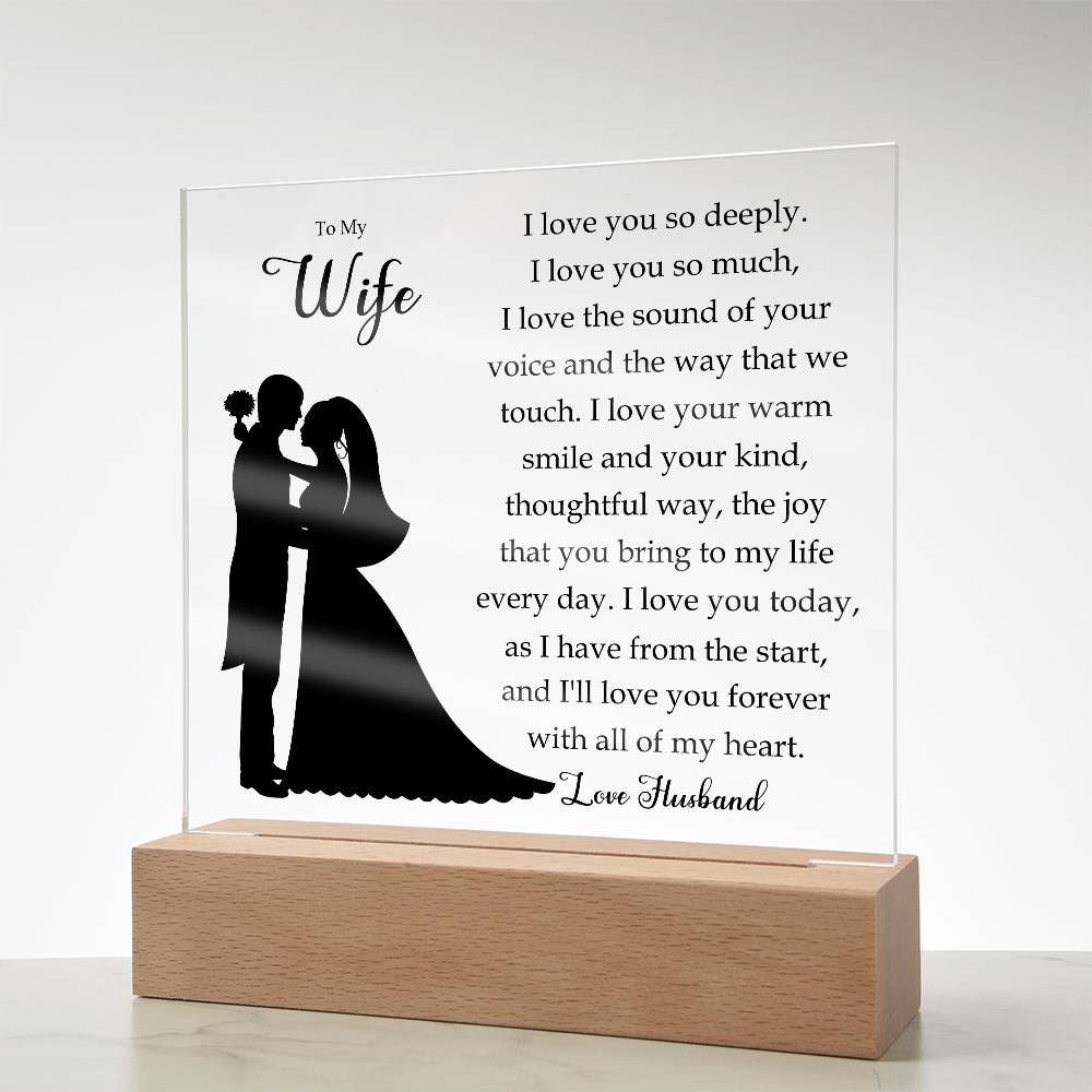 To My Wife | Square Acrylic Plaque