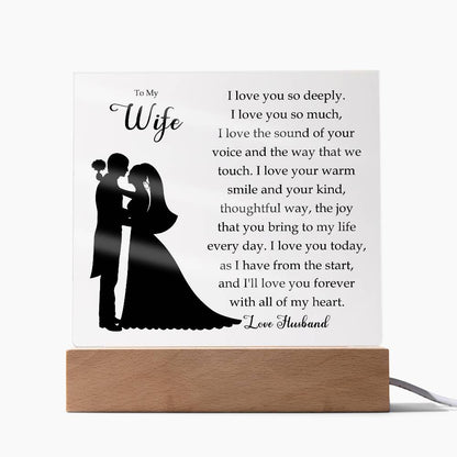 To My Wife | Square Acrylic Plaque