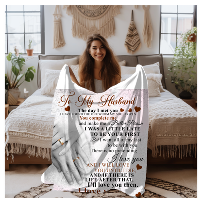 To My Husband | Velveteen Plush Blanket